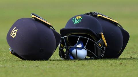 Glamorgan cricket helmets