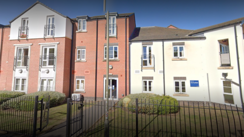 Sunnyfield Court, a block of flats, which provides care for people with dementia and disabilities