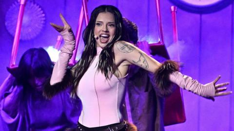 Dara performs at the Eurovision Song Contest