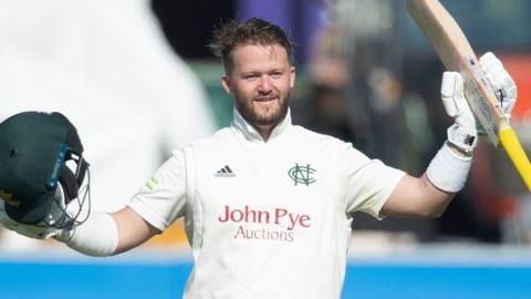 England opener Ben Duckett scored an unbeaten 119 for Nottinghamshire against Middlesex