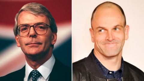 John Major (left) and Jonny Lee Miller