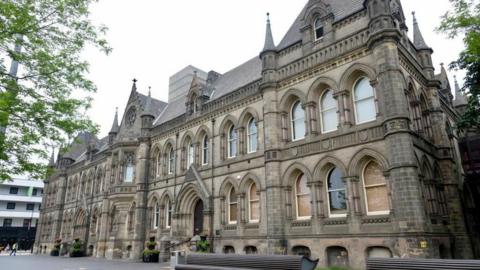 Middlesbrough Town Hall which is a brown gothic-style building with lots of windows.