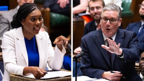 Composite image of Kemi Badenoch and Keir Starmer