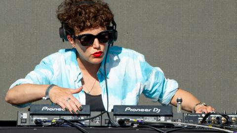 Annie Mac performs during Pride In Manchester 2021