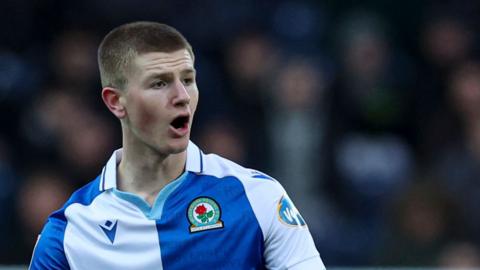 Adam Wharton in action for Blackburn Rovers this season