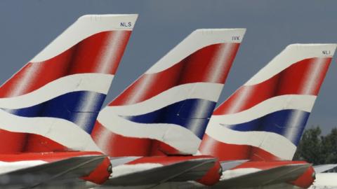 British Airways planes at Heathrow