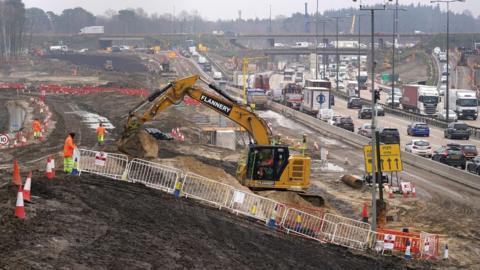 Work underway on the M25
