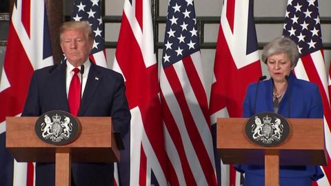 Theresa May and Donald Trump