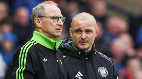Celtic interim management team Martin O'Neill and Shaun Maloney