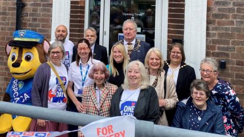 RSPCA staff and volunteers outside the Hull and East Riding centre in Clough Road