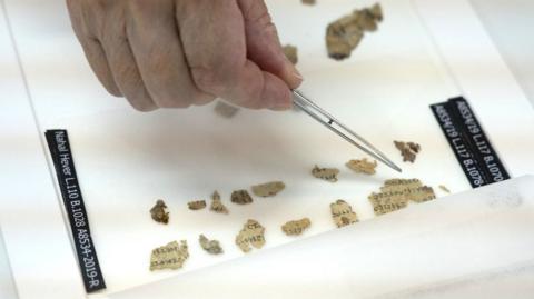 Fragments of scroll found in the Cave of Horror