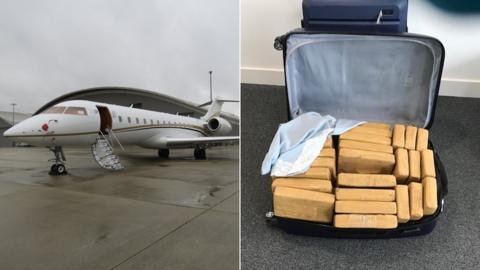 Cocaine plane and suitcase