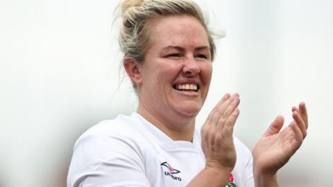 England women's rugby union captain Marlie Packer applauding