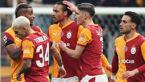 Galatasaray celebrate a goal