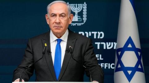 Israeli Prime Minister Benjamin Netanyahu speaks during a news conference in Jerusale