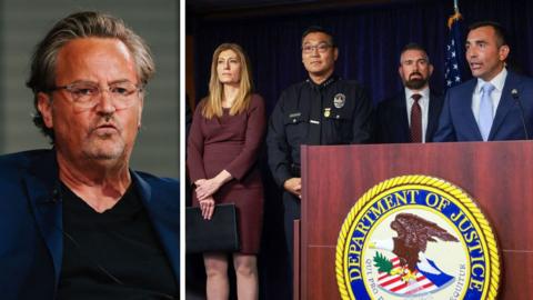 Matthew Perry, and authorities at press conference