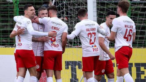 Larne celebrate win