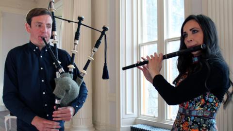 Seumas Donnchadh MacCoinnich agus Louise Mulcahy