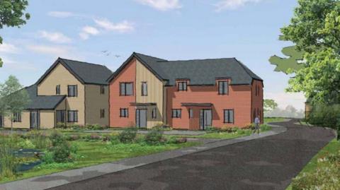 Artist's impression of Ripley housing plan