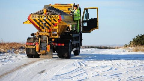 Gritter out on the roads