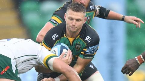 Dan Biggar in action for Northampton