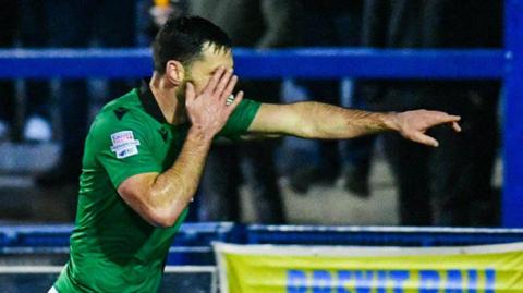 Pat Hoban celebrating 