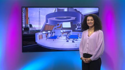 Nina on the Newsround set