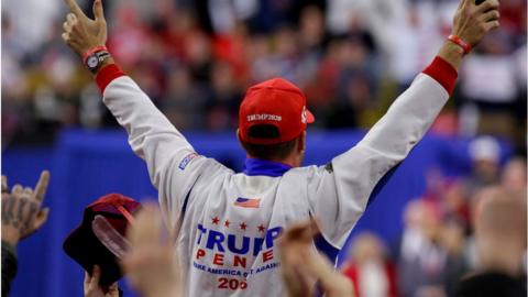 Man at Trump rally in Wisconsin