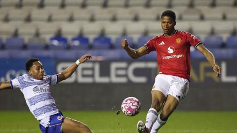 Manchester United forward Chido Obi in action against Reading on 20 March