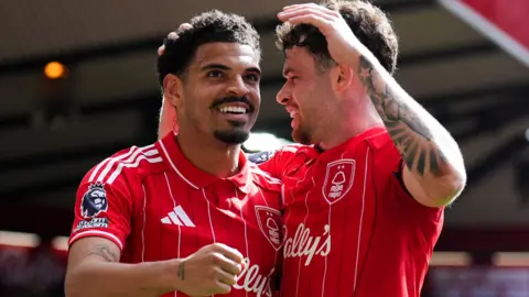 Morgan Gibbs-White celebrates a goal