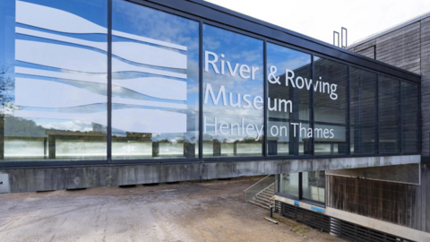 The River & Rowing Museum building which has a glass and concrete link