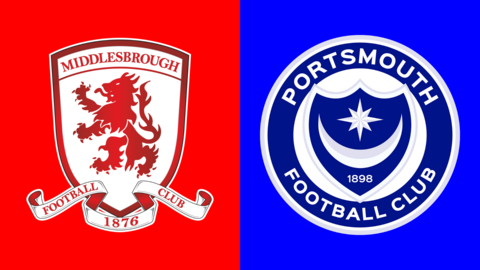 Middlesbrough and Portsmouth club badges