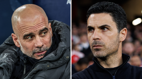 Pep Guardiola and Mikel Arteta