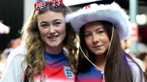 England fans in the fanzone
