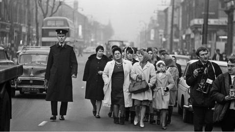 Women on protest march