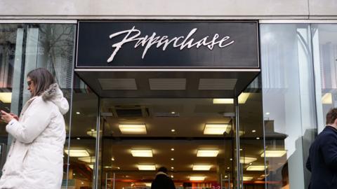 A paperchase sign