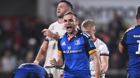 Leinster celebrate victory over Ulster