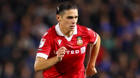 George Dobson in action for Wrexham