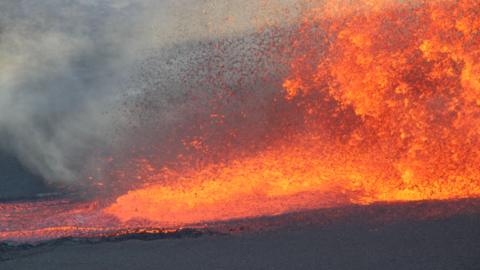 Mount Kilauea erupting.