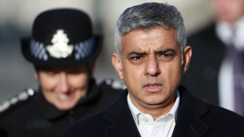 Mayor of London Sadiq Khan and London police chief commissioner Cressida Dick