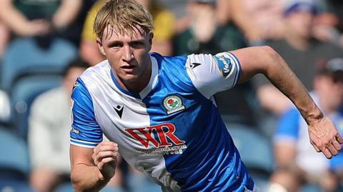 Tom Atcheson in action for Blackburn Rovers in the 0-0 draw with Middlesbrough