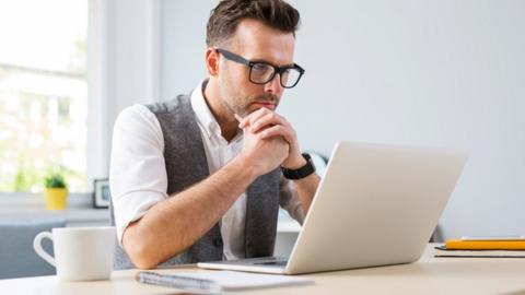 Man with computer