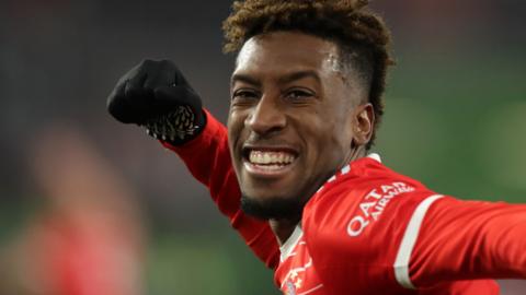 Bayern Munich's Kingsley Coman celebrates