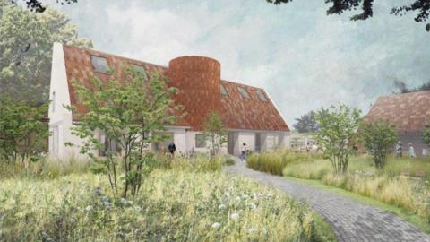Artist's impression of a new Maggie’s cancer support centre at Maidstone Hospital