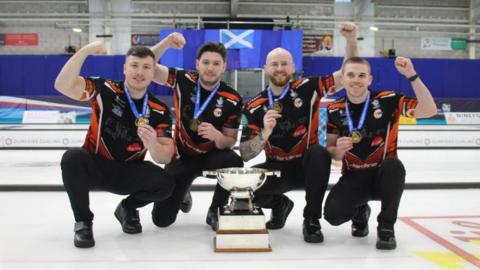 Team Whyte celebrate their success in Dumfries