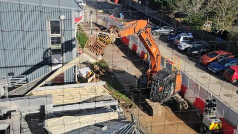 Demolition at St Albans City Hospital