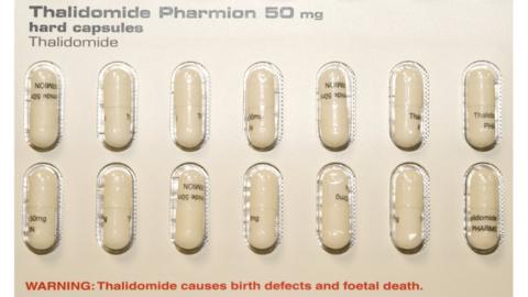 Thalidomide capsules in a blister pack