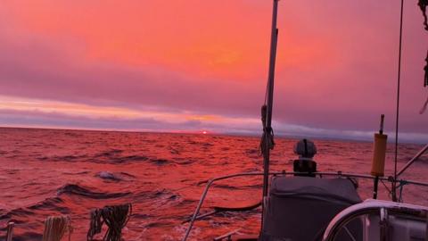 Sunset at sea