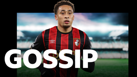 Graphic with the word "Gossip" imposed over a picture of Marcus Tavernier.