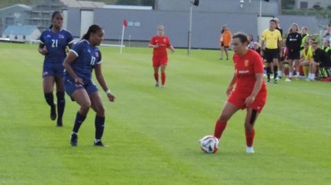 Anita Tavares playing for Jersey
